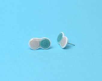 Contact case stud earrings, Optometry Tool Earrings, Optometrist, Eye Dr Gift, Optometry Gift, contact lens, contact specialist, EyePower