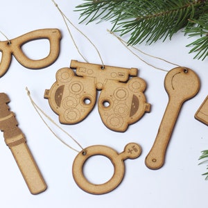 Eye Doctor tool Ornament set of 6, Optometry gift, Optometrist, Eye doctor, Eye doctor ornaments, Optometry gift, phoropter gift, eye gift