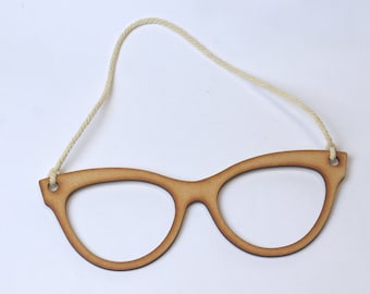 Suspension murale de lunettes en bois, décoration de bureau d'optométrie