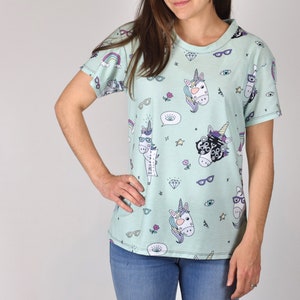 Camisa de optometría de unicornio eye magic, optometrista, oftalmólogo, foróptero, carta de ojos, gafas