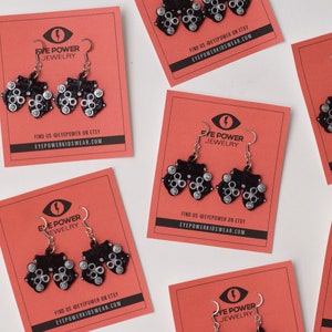 Orecchini Phoropter, gioielli per optometria, orecchini per oculisti, gioielli per oculisti, Phoropter, gioielli per occhi, regalo per optometrista, regalo per optometria