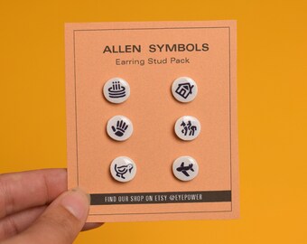 eye chart earrings etsy