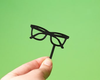 Black Glasses Cupcake toppers, Optometry gift, Optometrist, Eye, doctor cupcake topper, Optical cupcake topper,  graduation, Eye Power