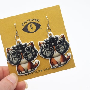 Orecchini forottero gatto gioielli per gli occhi Optometria Regalo di laurea Optometrista Oculista Regalo regalo di laurea anatomia dell&#39;occhio oculista potere degli occhi