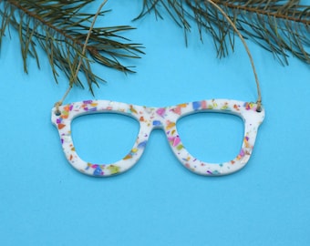 Décoration de lunettes à paillettes princesse : cadeau d'optométrie, d'optométriste, d'opticien, d'ophtalmologiste
