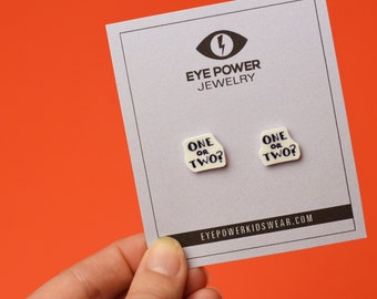 One or two earrings, Optometry Gift, Optometrist, Eye Doctor Gift, Eye, Doctor, Hand made earrings, optometry, Eye Power, EyePower