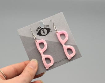 Pink terrazzo Glasses earrings Optometry Gift Optometrist Eye Dr Gift Glasses earrings eye glasses earrings Glasses jewelry optician