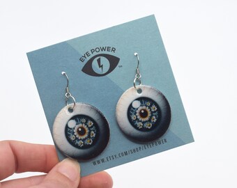 Spring eye earrings eye jewelry floral Optometry Gift Optometrist Eye Doctor Gift Eye gift eye anatomy eye doctor earring eyeball eye power