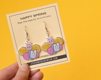 Pendientes de mariposa de optometría, 3 opciones, Regalo de optometría, Optometrista, Regalo eye Dr, Ojo, Médico, Gafas