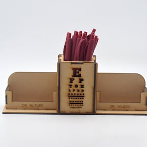 Holz Sehtafel Visitenkarte Visitenkartenhalter Optometrie Visitenkartenhalter Sehtafel Visitenkartenhalter Optometrie Geschenk Optometrist Augen Arzt Geschenk Snellen