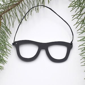 Black Glasses ornament, Glasses Christmas ornament, optometry Christmas ornament, Optometry gift, Optometrist, Optician, eye glasses