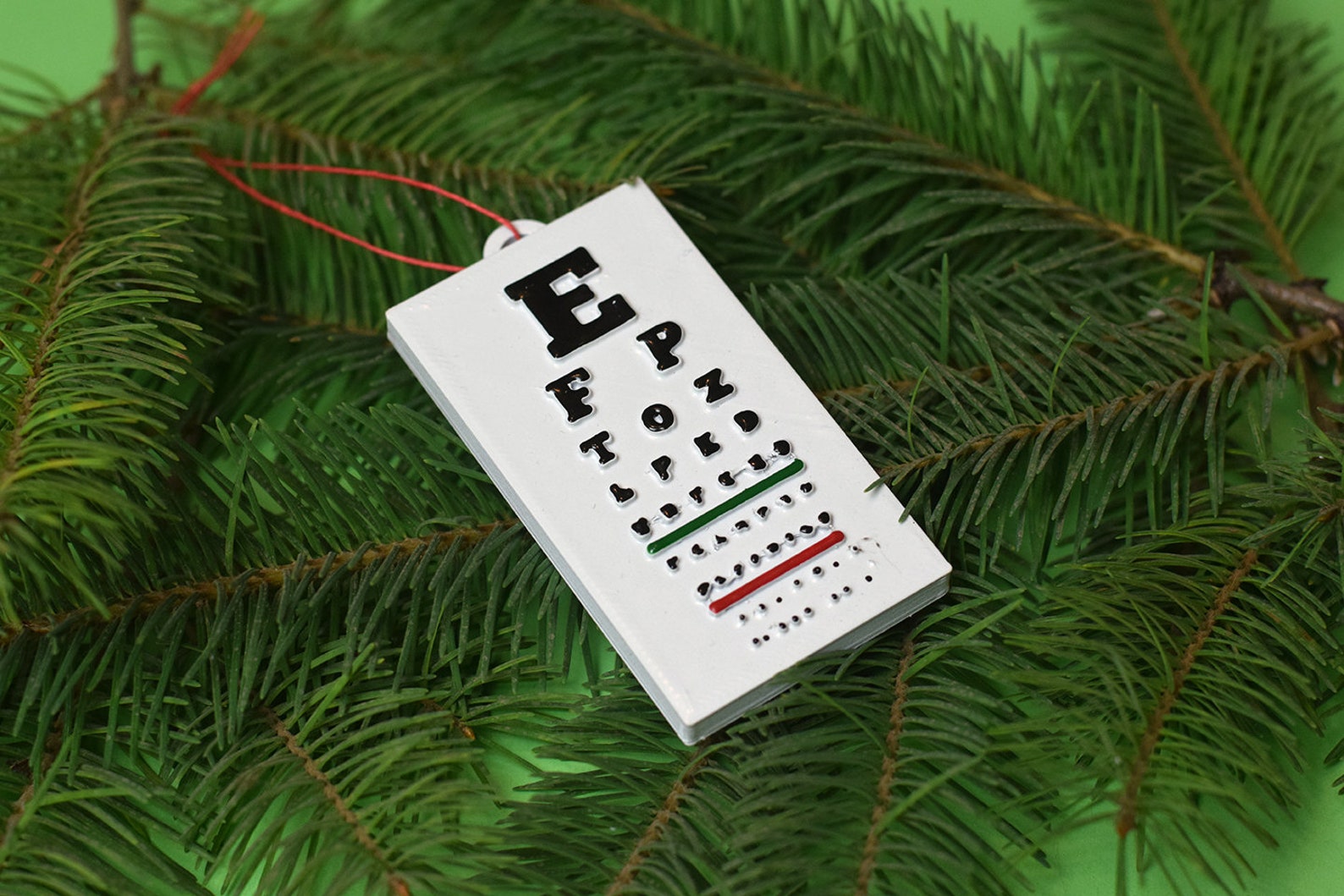 Eye Chart Christmas Ornament Optometry Christmas Ornament | Etsy