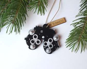 Phoropter Christmas ornament, Optometry ornament, optometrist, Eye doctor, Optometry gift, Phoropter, Hand painted, Hand made, Eye Power,