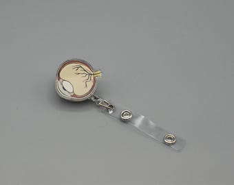 Bobine d'insigne d'anatomie de l'oeil : cadeau pour docteur en optométrie