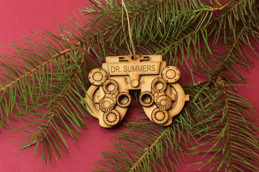 Wood Phoropter Christmas Ornament, Optometry Ornament, Optometrist, Eye
