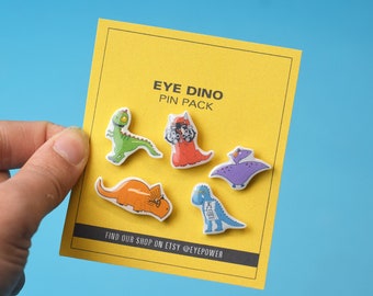 Eye Doctor Dino Pin Set, Optometry Gift