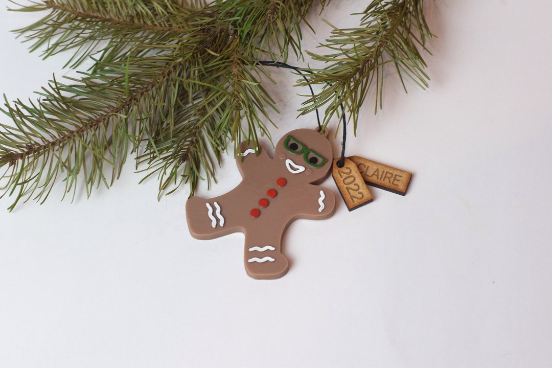 Gingerbread Man Christmas Ornament With Glasses, Optometry Gift - Etsy