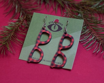 Christmas Glasses earrings Optometry Gift Optometrist Eye Dr Gift Glasses Glasses earrings eye glasses earrings Glasses jewelry optician