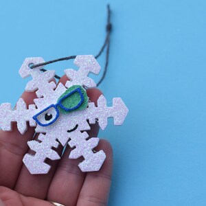 Glasses Snowflake Ornament, Eye Patch Ornament, Glasses Ornament, Hand ...
