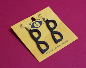 Black Glasses earrings Optometry Gift Optometrist Eye Dr Gift Glasses Glasses earrings eye glasses earrings Glasses jewelry optician