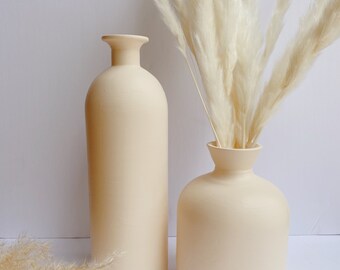 White Matte Vase Etsy