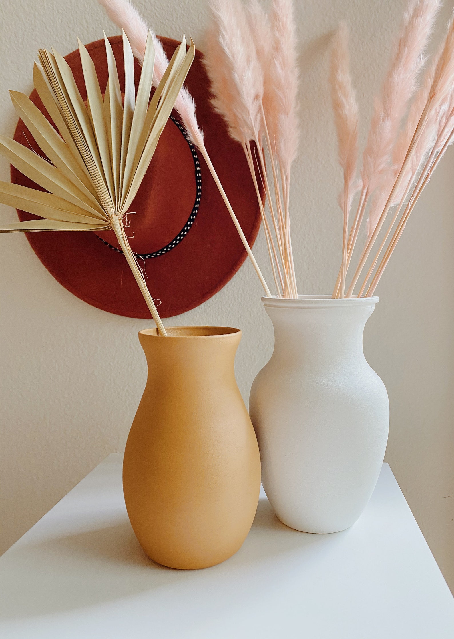 Handpainted Pot Belly Vase Boho Decor Matte Finish Vase Etsy