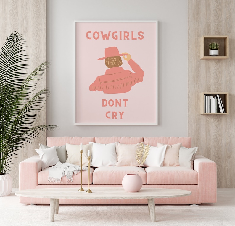 Retro Wall Art, Digital Download, Set of 3 Prints, Trendy Wall Decor, Printable Wall Art, Cowgirl prints, Gallery Wall, Bachelorette decor image 1