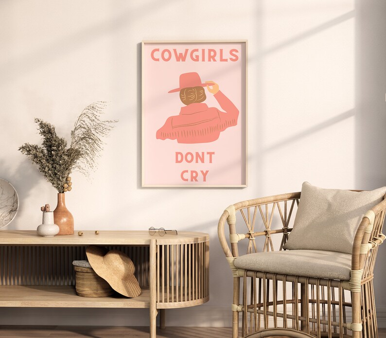 Retro Wall Art, Digital Download, Set of 3 Prints, Trendy Wall Decor, Printable Wall Art, Cowgirl prints, Gallery Wall, Bachelorette decor image 5