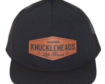 KIDS TRUCKER HAT, Infant Baseball Cap, Knuckleheads White Patch Trucker Hat, Infant Baseball Cap Gift For Kids