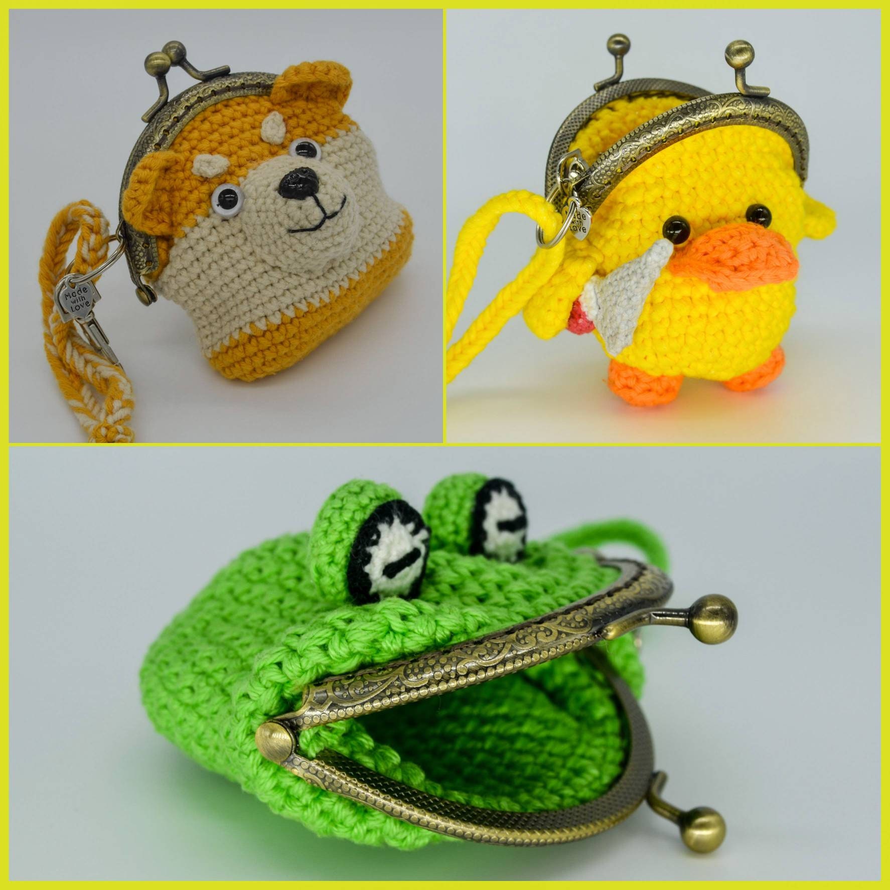 Coin pouch with 'Duck & Raindrop