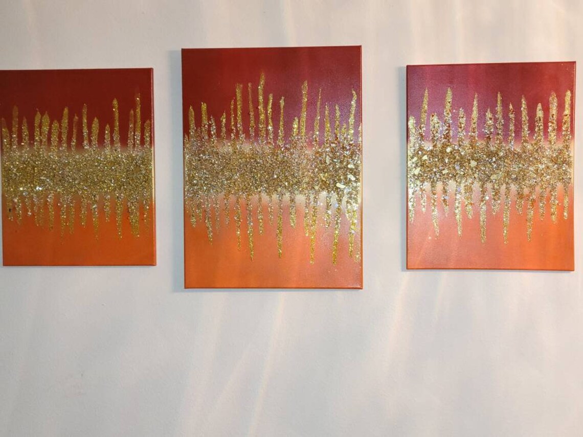 3 piece Canvas Set Glam Wall Art Home Decor Wall Paintings Etsy