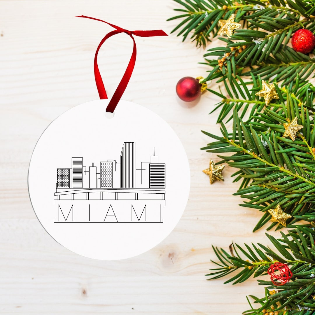 Miami, Florida Christmas Ornament Custom Florida Republic Travel