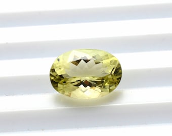 Yellow  Aquamarine Oval Cut Faceted Loose Gemstone Good Quality stone for jewelry setting