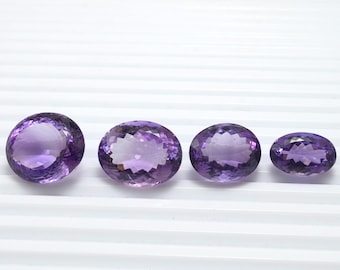 Natural Amethyst Oval Cut Loose Gemstones for Jewelry Making