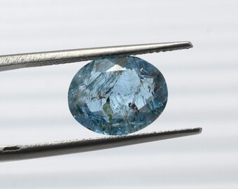 Oval Faceted Aquamarine, Brilliant Cut Aquamarine Oval Shape Loose Stone, Gem for Ring Making, Collector Stone