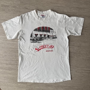 Vintage 90s CHEERS Boston TV Show Shirt Adult L Single Stitch White Tee USA