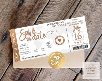 Save the Date Ticket | Etsy