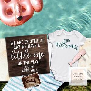 Summer Editable Pregnancy Announcement, Editable Digital Pregnancy Announcement,Social Media Baby Announcement,Summer Baby Reveal,You Edit