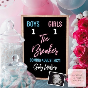 Tie Breaker Instant Access Editable Pregnancy Announcement, Digital Baby Announcement for Social Media, Instagram Pregnancy Reveal, You Edit