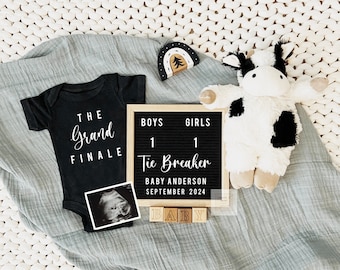Baby Announcement Digital Template, Social Media Pregnancy Announcement, Tie Breaker Pregnancy Reveal,You Edit 1425 M