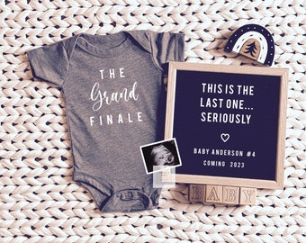 Digital Pregnancy Announcement, Last Baby Pregnancy Announcement Digital, Editable The Grand Finale Girl Boy 1432