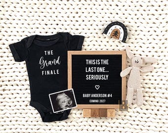 Last Baby Pregnancy Announcement, Editable Pregnancy Template