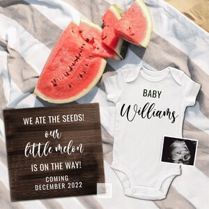 Digital Pregnancy Announcement, Gender Neutral Summer Digital Baby Reveal, Social Media July Baby Summer Baby Reveal,You Edit