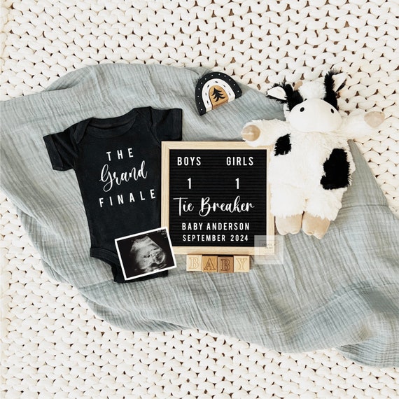 Tiebreaker Pregnancy Announcement DIY Editable Digital File 