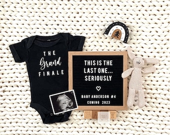 Last baby pregnancy announcement digital, Editable Pregnancy Announcement Digital, Editable The Grand Finale 1371