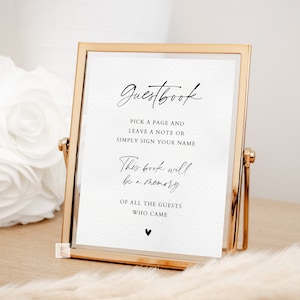 Pick A Page Template, Printable Guestbook Leave A Note template for Download, Pick A Page Memory Sign, Printable Table Sign 1368