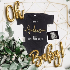 Digital Pregnancy Announcement, Oh Baby Gender Neutral, Social Media, Oh Baby, Gender Neutral Baby Reveal, You Edit, 2022