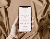 Wedding Evite Template Smartphone Wedding, Digital Wedding Invitation Instant Access Wedding Invite, Phone Wedding Electronic 1310