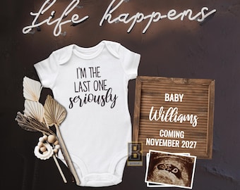 Editable Pregnancy Announcement, Last Baby Social Media Template (Digital Download)