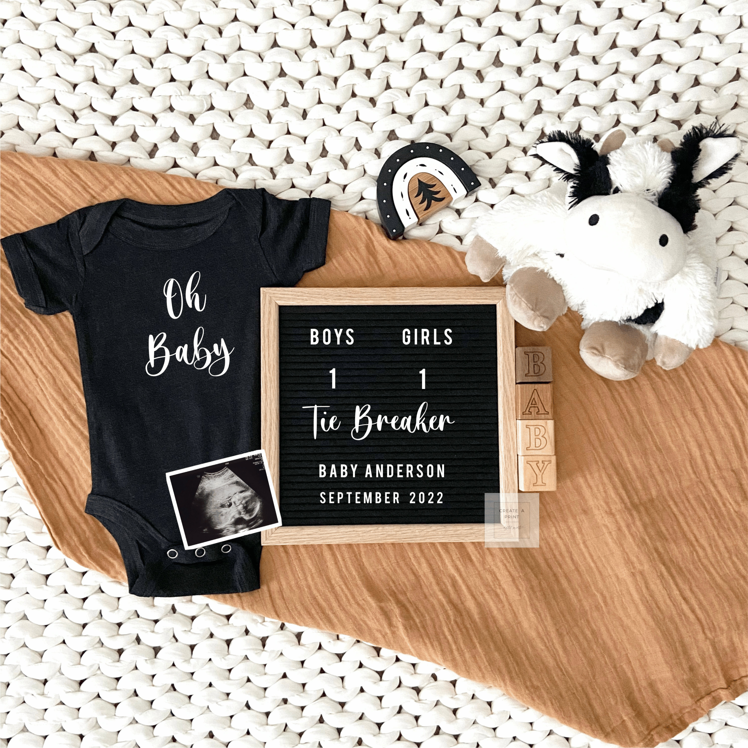 Digital Pregnancy Announcement Tiebreaker, Editable Baby Announcement,  Social Media, Baby Reveal, Tie Breaker Pregnancy Reveal, 1425 